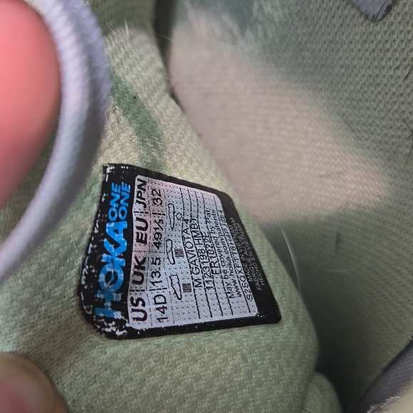 HOKA One One Mens Gaviota 4 Gray Athlrtic Platform Running Shoes Sneakers  14D - Picture 8 of 15